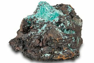 Fibrous Blue Aurichalcite Crystal Cluster - Mexico #300481