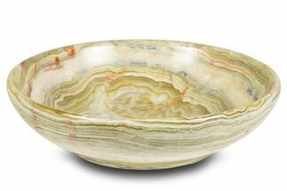 Polished Green Banded Calcite Bowl - Pakistan #301320