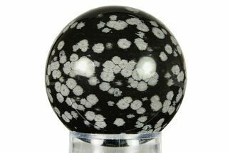 Polished Snowflake Obsidian Sphere - Utah #301596