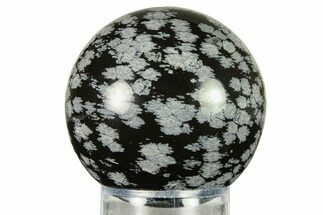 Polished Snowflake Obsidian Sphere - Utah #301599