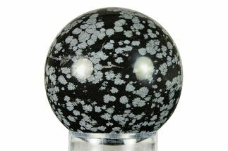 Polished Snowflake Obsidian Sphere - Utah #301604