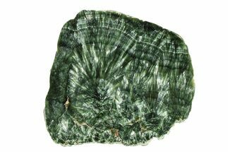 Polished Seraphinite Section - Korshunovkiy Mine, Siberia #301573