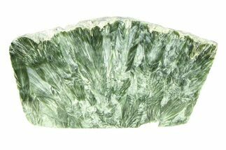 Polished Seraphinite Section - Korshunovkiy Mine, Siberia #301574