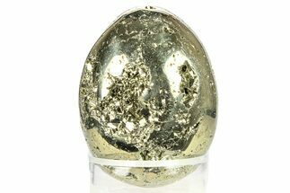 Polished Pyrite Egg - Peru #302354