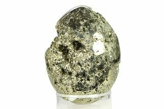 Polished Pyrite Egg - Peru #302365