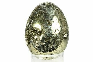 Polished Pyrite Egg - Peru #302377