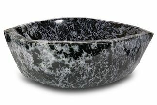 Polished Indigo Gabbro Bowl - Madagascar #302632