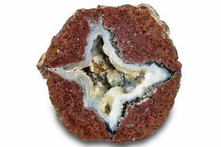 Polished Red Tuxedo Thunderegg Half - Utah #302923