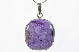 Siberian Charoite Pendant (Necklace) - Sterling Silver #303173