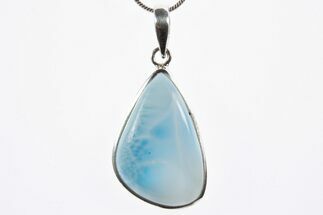 Stunning, Larimar Pendant (Necklace) - Sterling Silver #303218