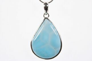 Stunning, Larimar Pendant (Necklace) - Sterling Silver #303228