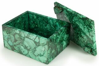 Wide Malachite Jewelry Box - DR Congo #303438