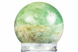 Polished Green Fluorite Sphere - Madagascar #304646
