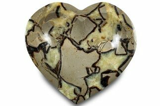 Polished Heart-Shaped Septarian Dish - Madagascar #304708