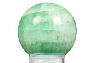 Polished Green Fluorite Sphere - Madagascar #304746