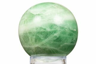 Polished Green Fluorite Sphere - Madagascar #304750