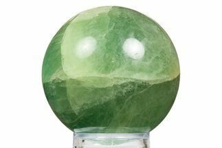 Polished Green Fluorite Sphere - Madagascar #304753