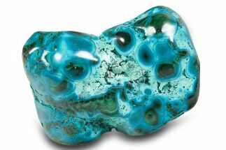 Vibrant Polished Malachite with Chrysocolla - DR Congo #305180