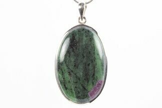 Ruby Zoisite Pendant (Necklace) - Sterling Silver #305048