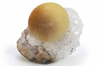 Botryoidal Red-Orange Fluorite on Quartz - India #306012
