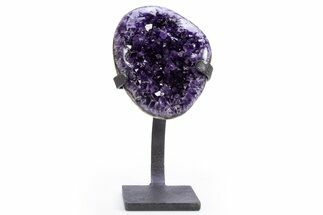 Amethyst Geode With Metal Stand - Uruguay #306860