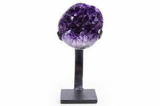 Amethyst Geode With Metal Stand - Uruguay #306864