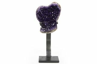 Amethyst Geode With Metal Stand - Uruguay #306896