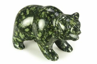 Realistic Polished Serpentine Stone Bear - Oklahoma #308411