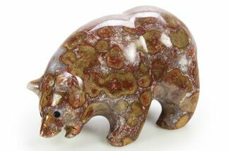 Realistic Polished Colorful Jasper/Agate Bear - India #308466