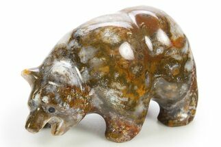 Realistic Polished Colorful Jasper/Agate Bear - India #308467