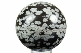 Polished Snowflake Obsidian Sphere - Utah #308768