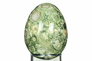 Polished Rainforest Jasper (Rhyolite) Egg - Australia #308696