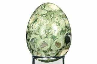 Polished Rainforest Jasper (Rhyolite) Egg - Australia #308696