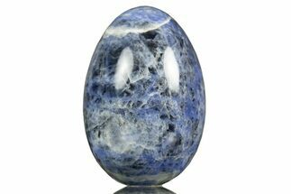 Beautiful Blue Polished Sodalite Egg - Brazil #308752