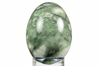 Polished Green Brecciated Dolomite Egg - California #308785