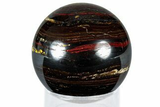 Polished Tiger Iron Stromatolite Sphere - Billion Years #309003