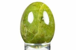 Polished Green Epidote Egg - Mexico #309094