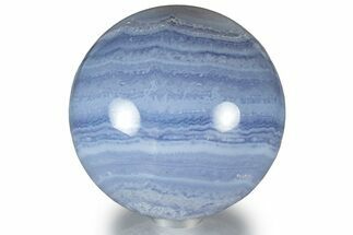 Polished Banded Blue Lace Agate Sphere - Namibia #309201