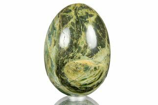 Polished Clear Creek Plasma Agate Egg - California #309104