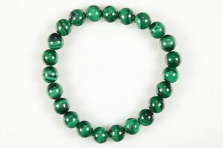 Polished Malachite Bracelet - Elastic Band #310602