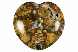 Polished Colorful King Cobra Jasper Heart - India #311930