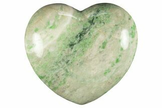 Polished Green Grossular Garnet Heart - Oregon #311957