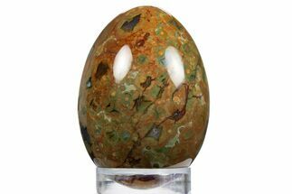 Polished Rainforest Jasper (Rhyolite) Egg - Australia #312697