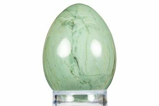 Polished Green Magneprase Egg - Western Australia #312669