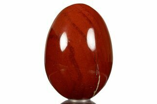 Polished Red Jasper Egg with Agate Pockets - South Africa #313495