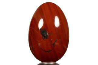 Polished Red Jasper Egg with Agate Pockets - South Africa #313504