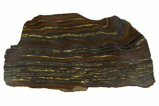 Polished Tiger Iron Stromatolite Slab - Billion Years #314304