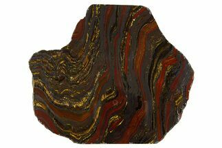 Polished Tiger Iron Stromatolite Slab - Billion Years #314313