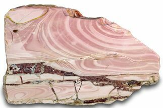 Polished Pink Opal Section - Western Australia #314380