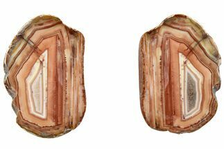 Polished, Banded Bahia Agate Nodule Pair - Brazil #314690
